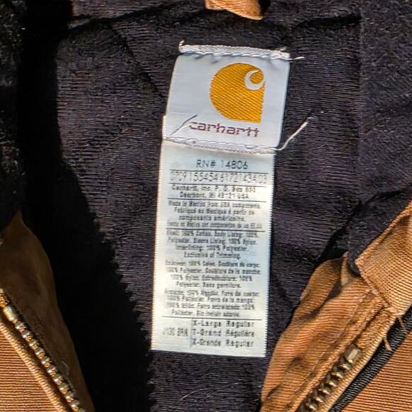 J130 Brn Carhartt Jacket - Picture 3 of 5